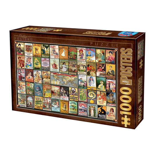 Dtoys - Vintage Collage - Teas - 1000 Piece Jigsaw Puzzle