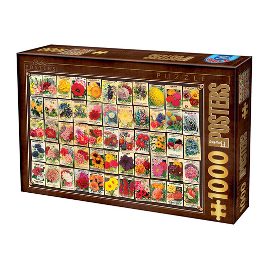 Dtoys - Vintage Collage - Flowers - 1000 Piece Jigsaw Puzzle