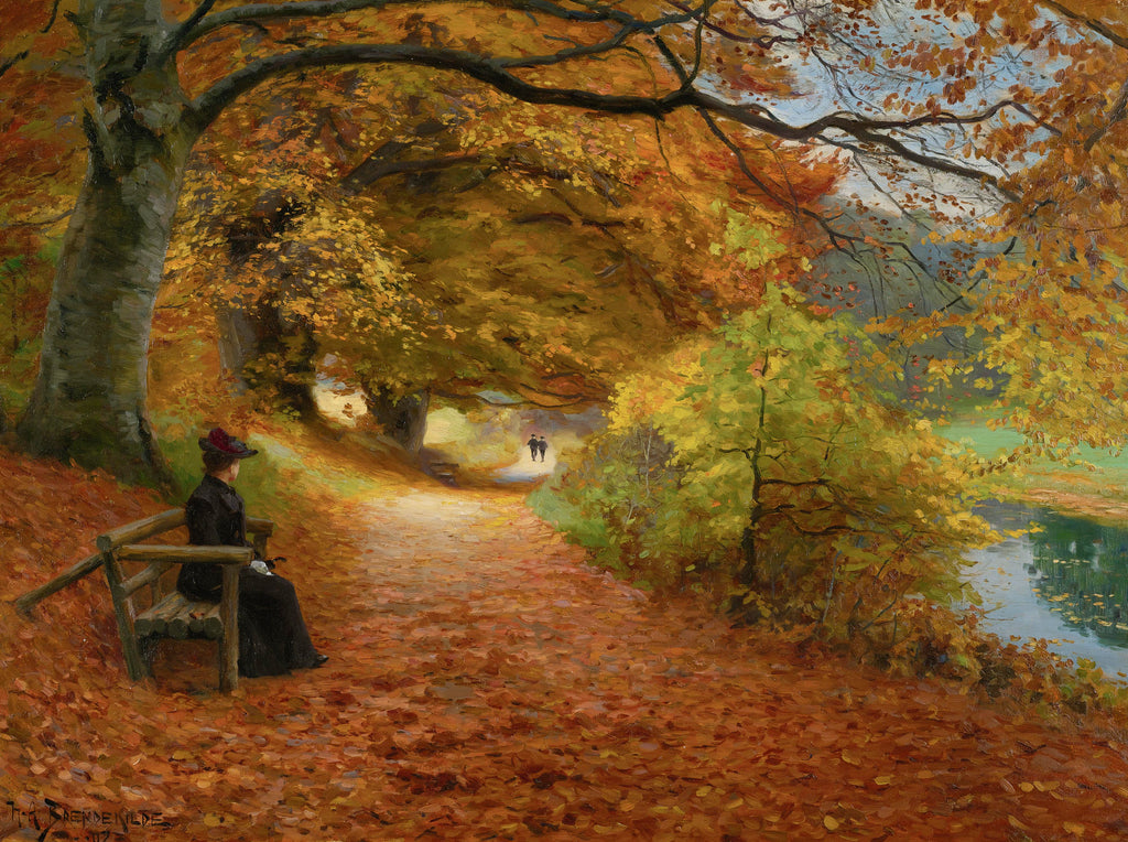 A Wooded Path in Autumn by Hans Andersen Brendekilde – 1000 Piece Jigsaw Puzzle (Dtoys)