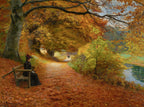 A Wooded Path in Autumn by Hans Andersen Brendekilde – 1000 Piece Jigsaw Puzzle (Dtoys)