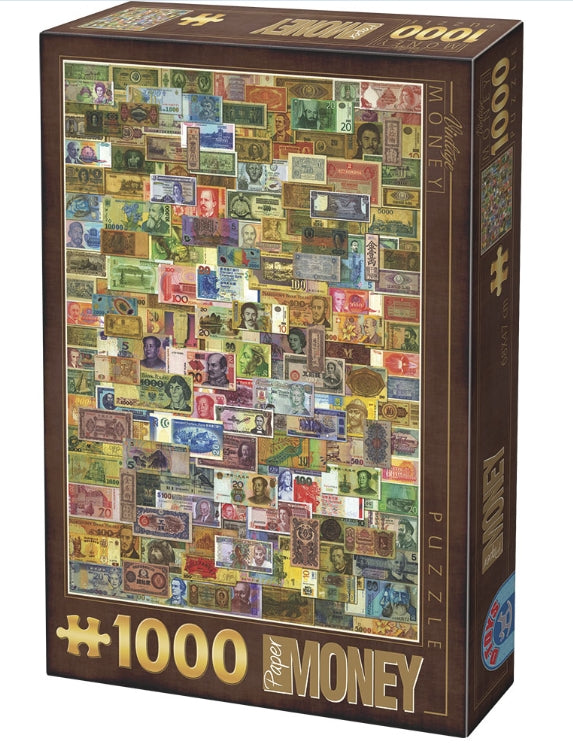 Dtoys - Vintage Collage - Banknotes - 1000 Piece Jigsaw Puzzle
