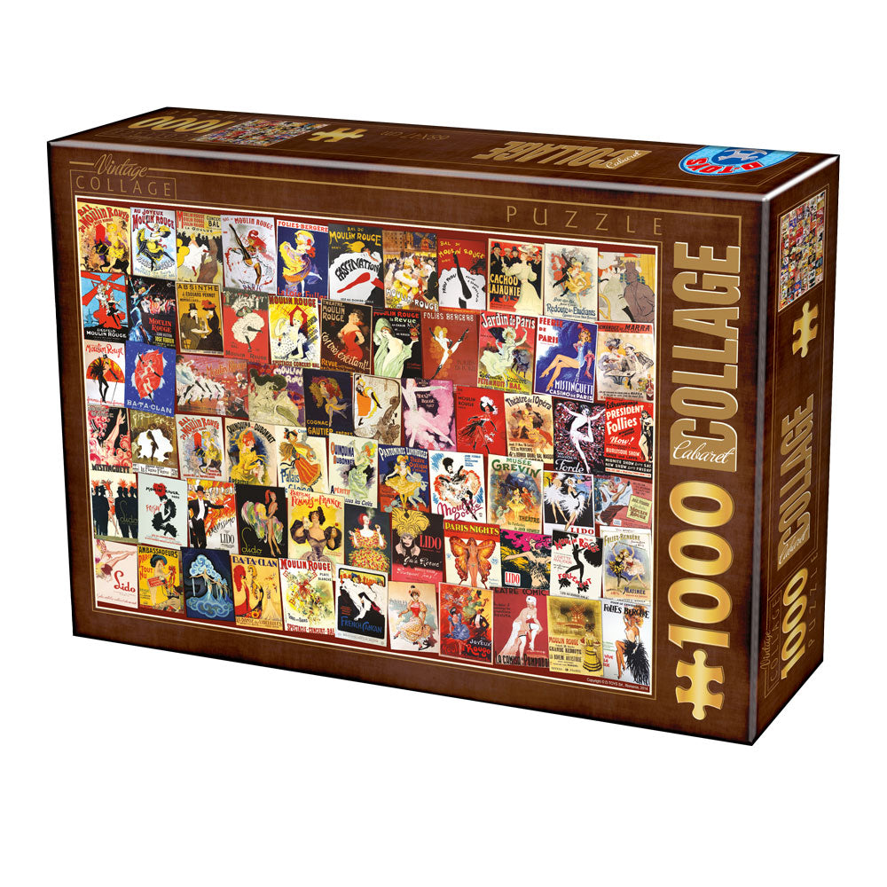 Vintage Collage: Cabaret – 1000 Piece Jigsaw Puzzle (Dtoys)