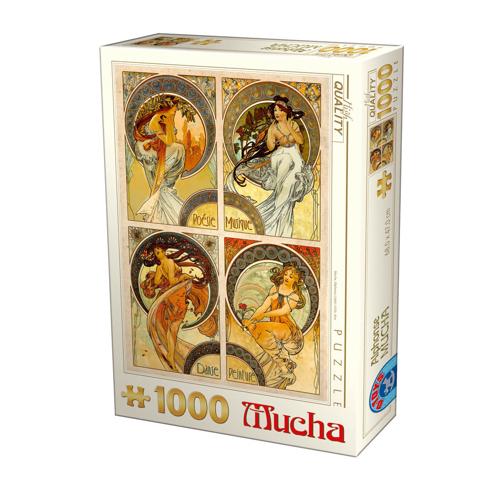 Arts by Alphonse Mucha – 1000 Piece Jigsaw Puzzle (Dtoys)