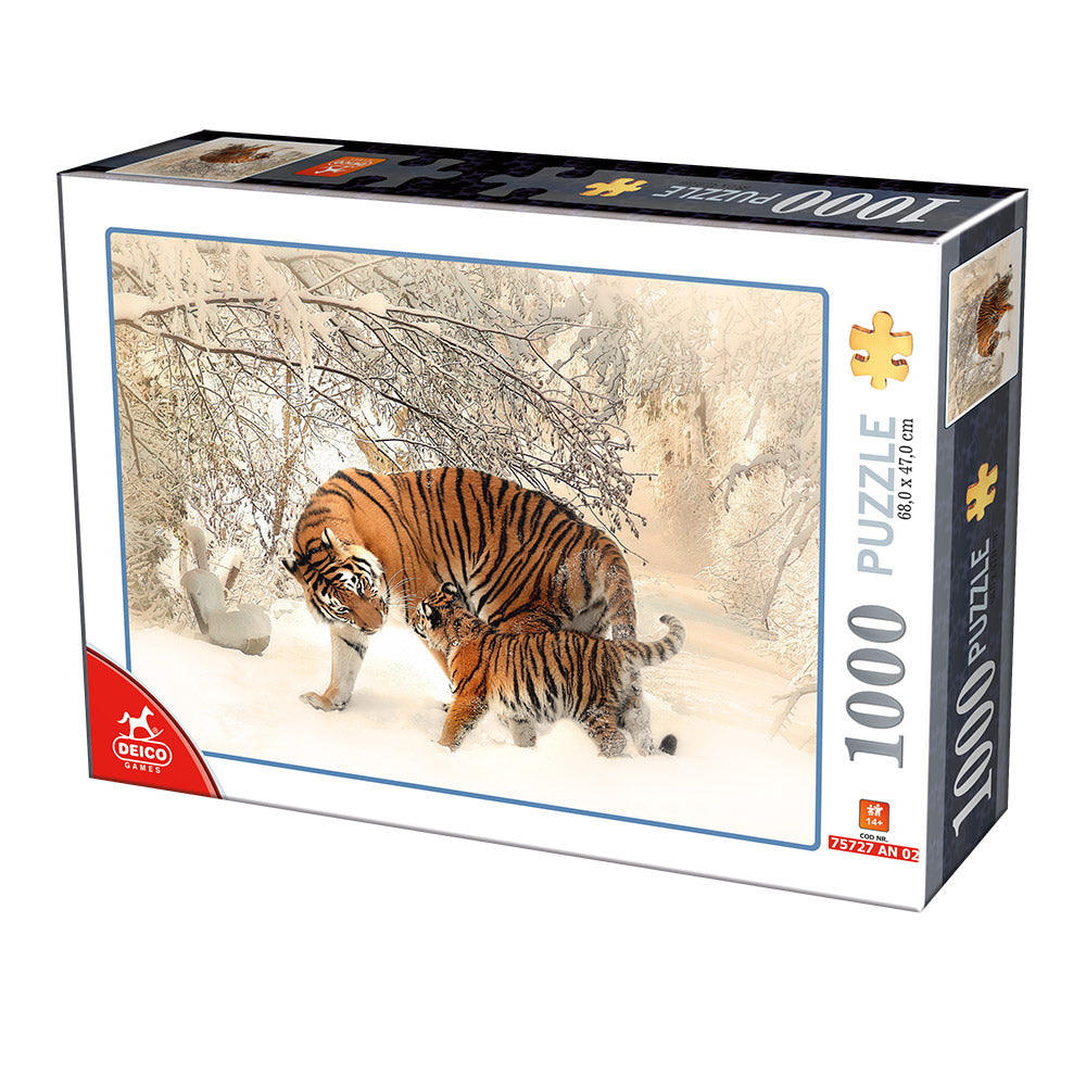 Tigers – 1000 Piece Jigsaw Puzzle (Deico)
