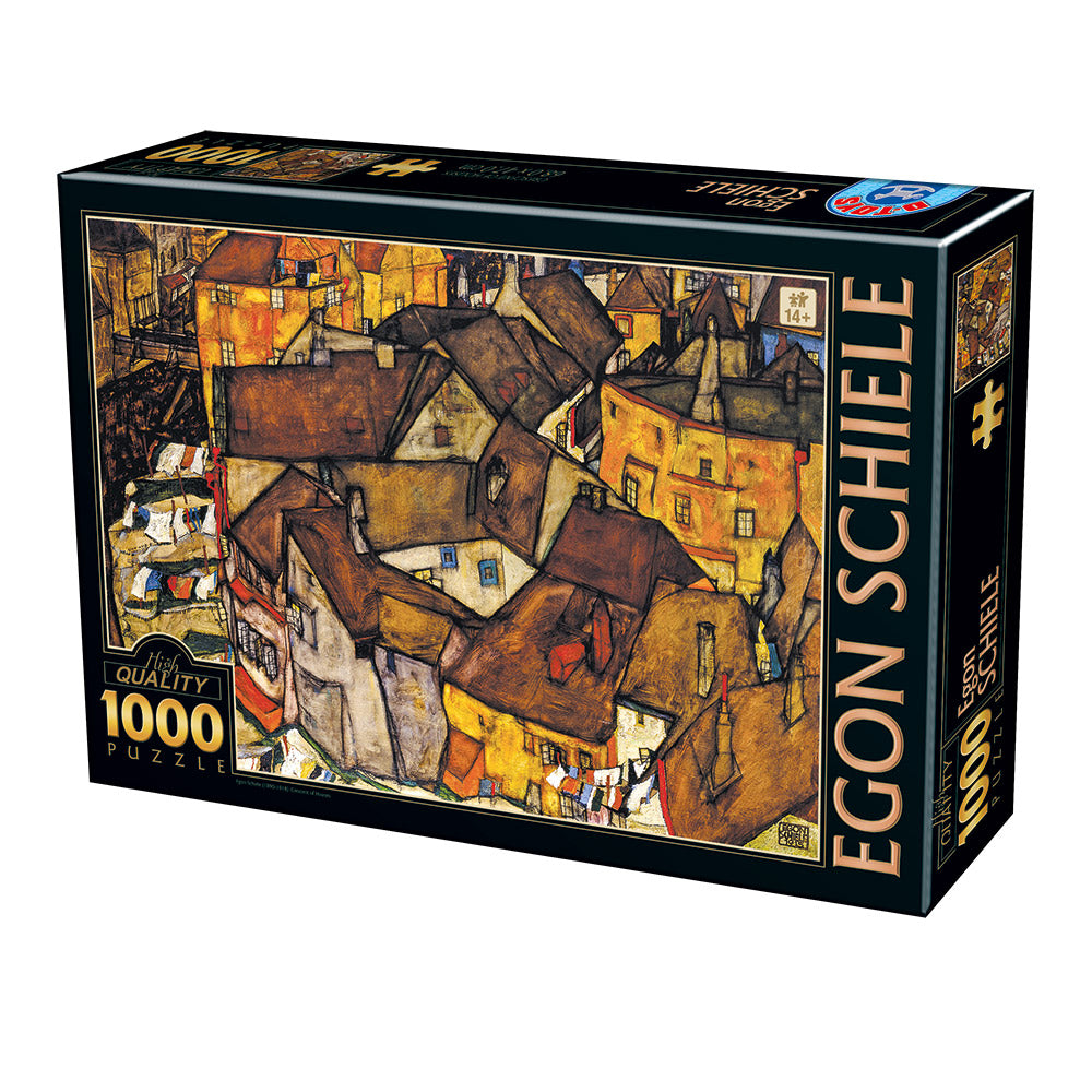 Dtoys - Egon Schiele - Crescent of Houses - 1000 Piece Jigsaw Puzzle