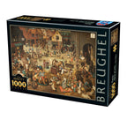 The Fight Between Carnival and Lent by Pieter Brueghel the Elder – 1000 Piece Jigsaw Puzzle (Dtoys)
