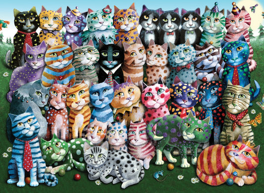 Anatolian - Cat Family Reunion - 1000 Piece Jigsaw Puzzle
