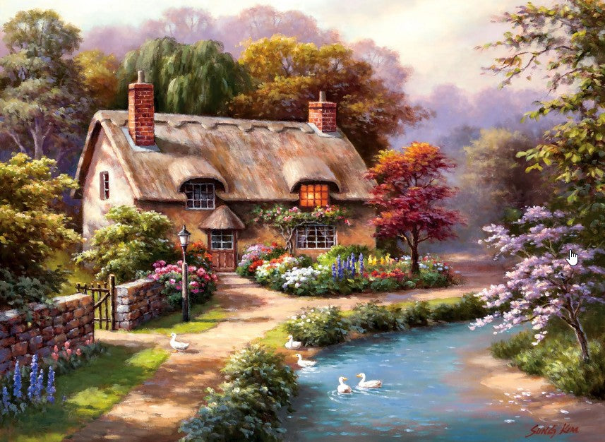 Duck Path Cottage – 1000 Piece Jigsaw Puzzle (Anatolian)