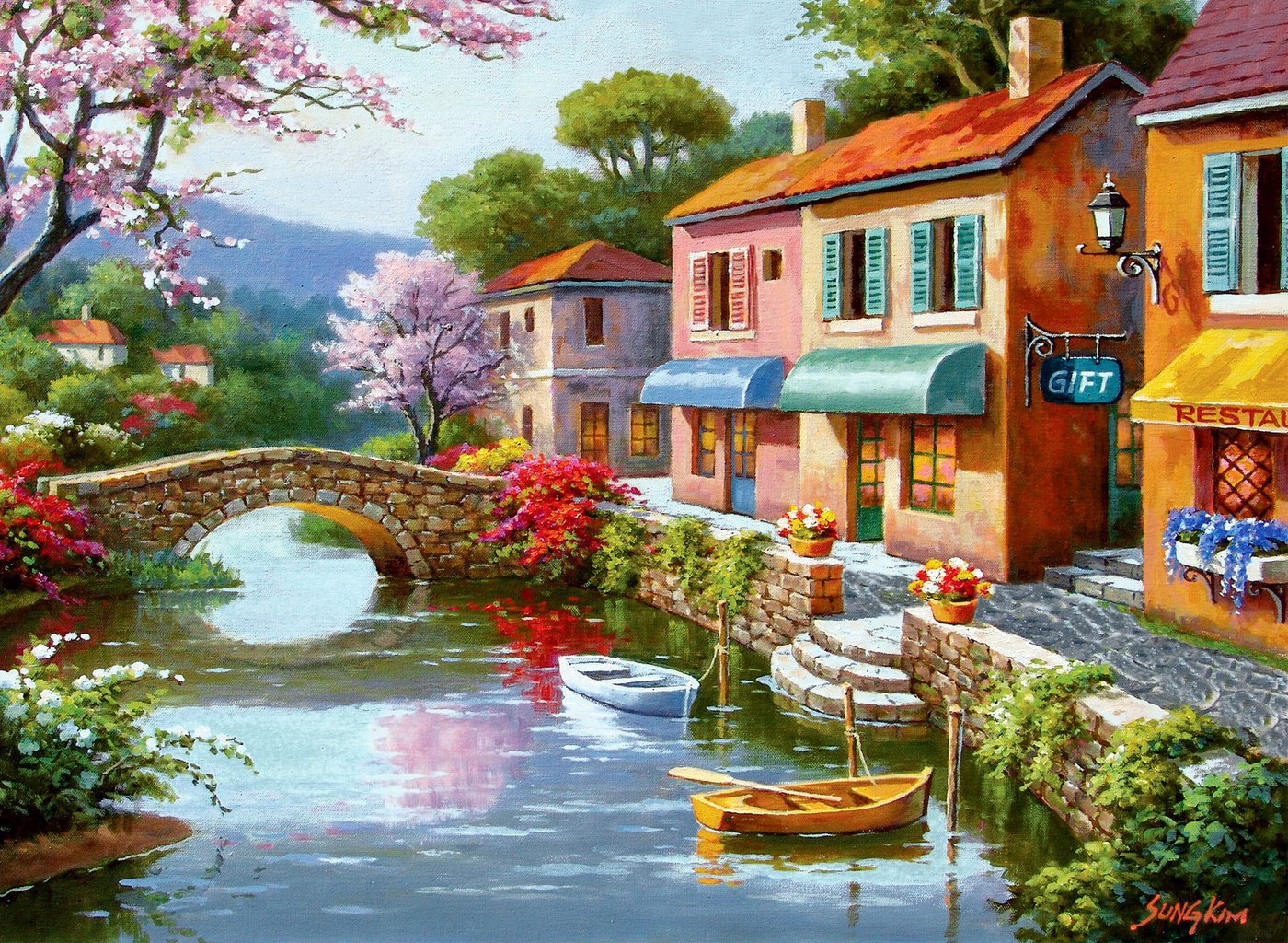 Quaint Village Shops – 1000 Piece Jigsaw Puzzle (Anatolian)