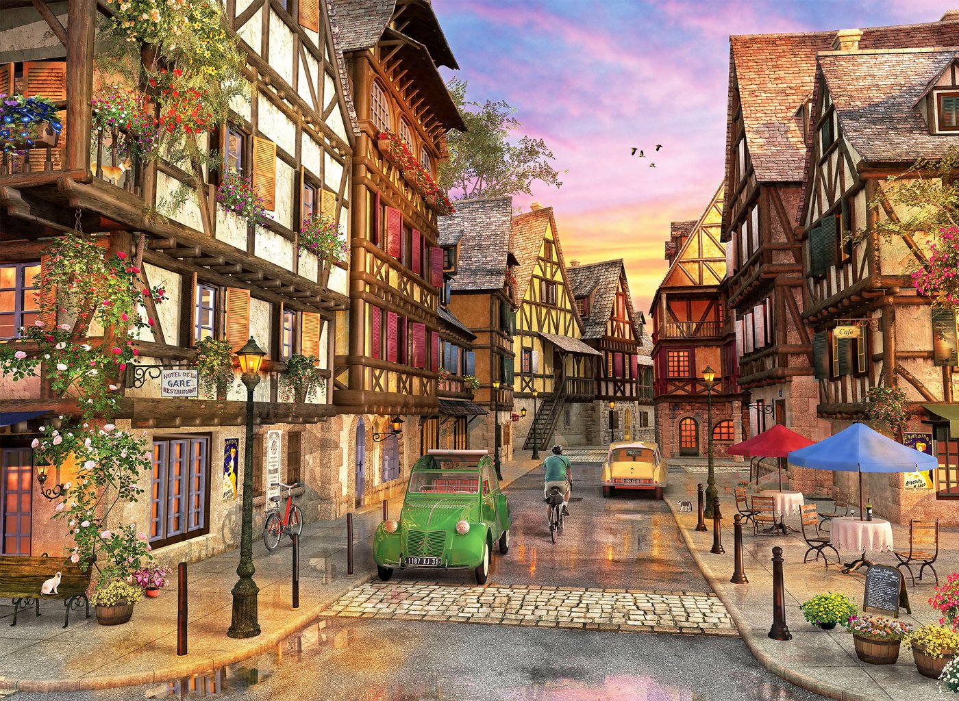 Colmar Street by Dominic Davison – 1000 Piece Jigsaw Puzzle (Anatolian)