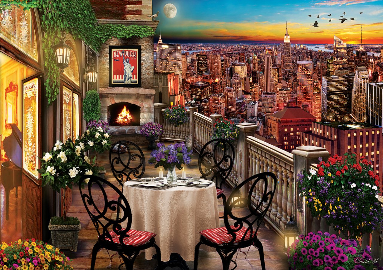 Dinner in New York – 1000 Piece Jigsaw Puzzle (Art Puzzle)