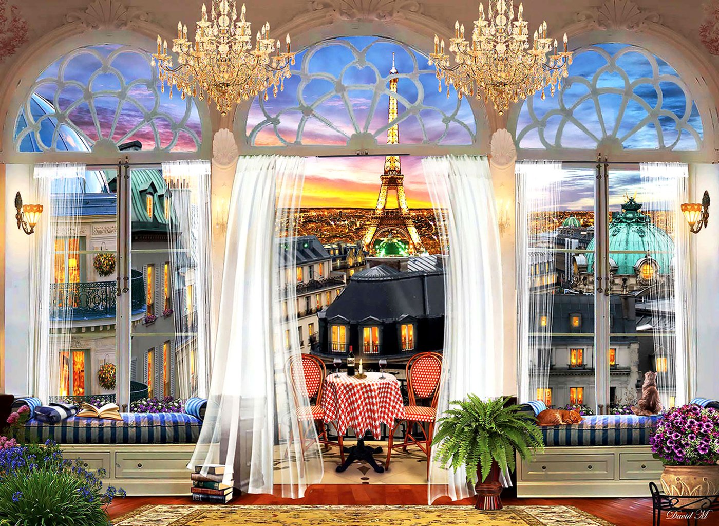 Paris Roof Terrace – 1000 Piece Jigsaw Puzzle (Anatolian)