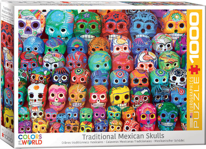 Eurographics - Traditional Mexican Skulls - 1000 Piece Jigsaw Puzzle