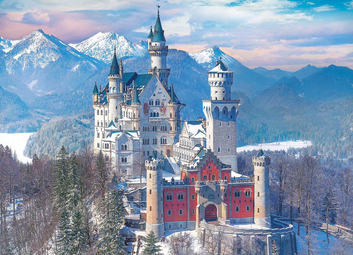 Neuschwanstein Castle in Winter – 1000 Piece Jigsaw Puzzle (Eurographics)