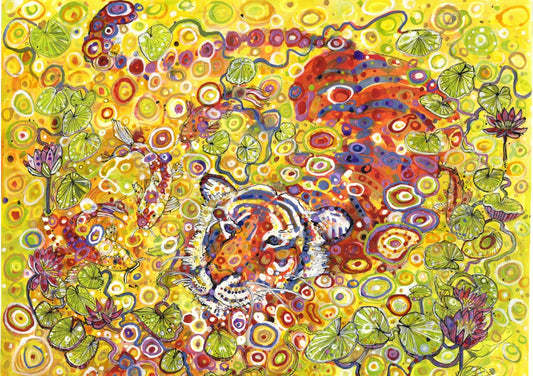 Grafika - Swimming Tiger - 1500 Piece Jigsaw Puzzle