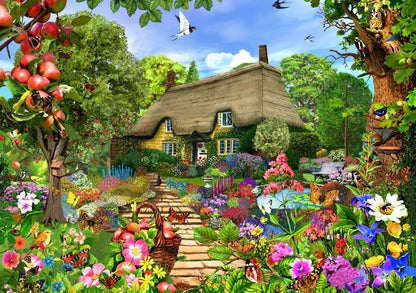Bluebird Puzzle - English Cottage Garden - 1000 Piece Jigsaw Puzzle
