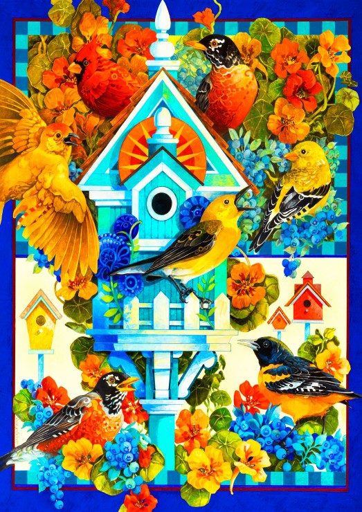 Bluebird Puzzle - The Avian Sanctuary - 1000 Piece Jigsaw Puzzle