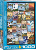 Lighthouses Vintage Posters – 1000 Piece Jigsaw Puzzle (Eurographics)