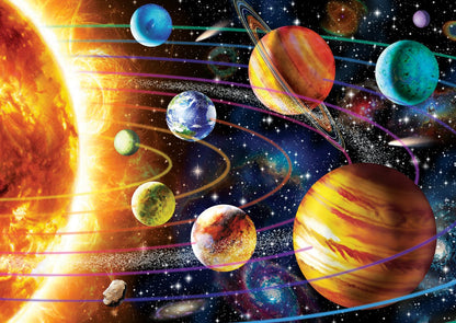 Art Puzzle - Neon Puzzle - Solar System - 1000 Piece Jigsaw Puzzle