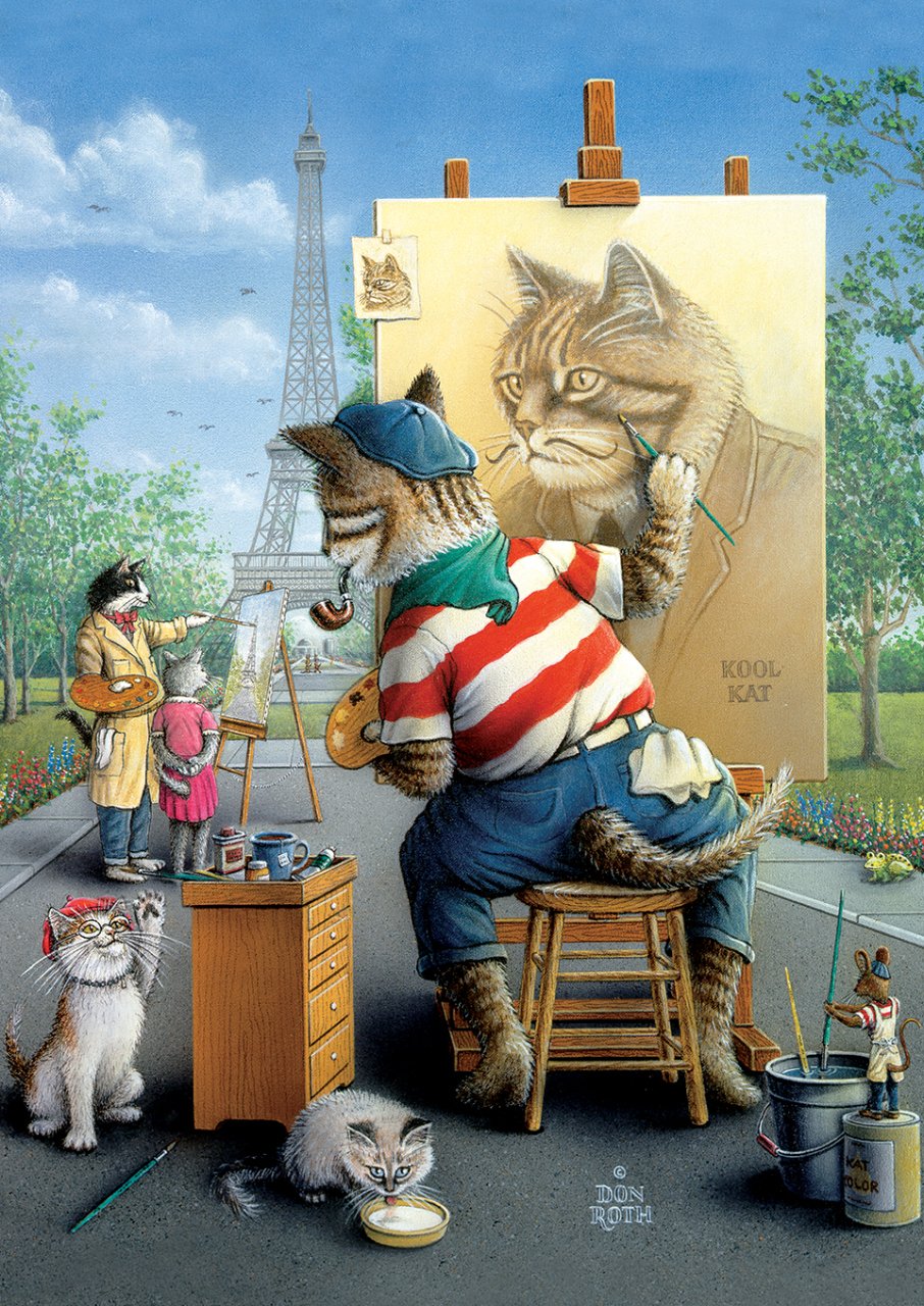 The Painter Cat – 500 Piece Jigsaw Puzzle (Art Puzzle)