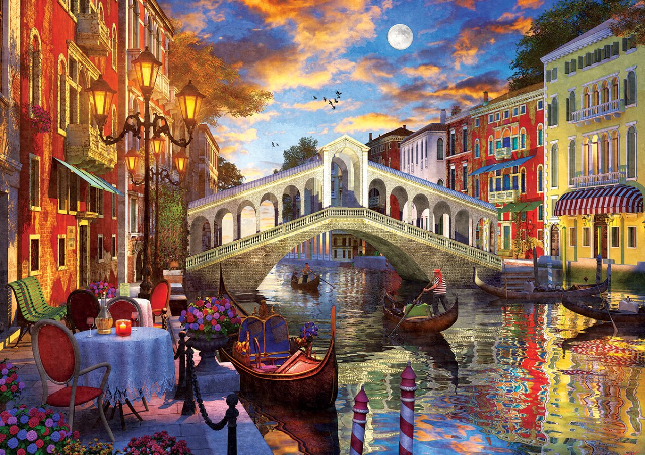 Rialto Bridge, Venice – 1000 Piece Jigsaw Puzzle (Art Puzzle)
