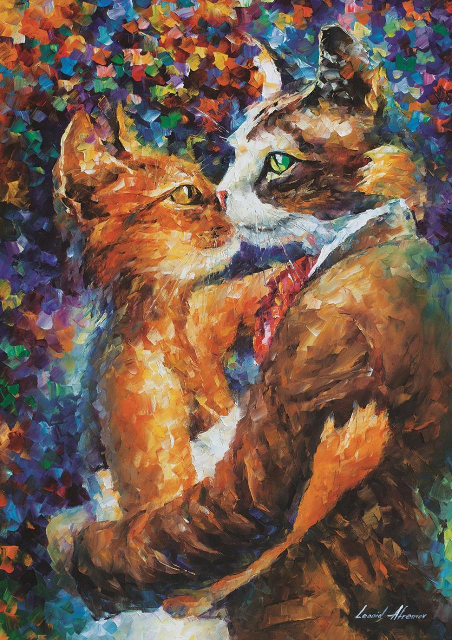 Dance of the Cats in Love – 1000 Piece Jigsaw Puzzle (Art Puzzle)