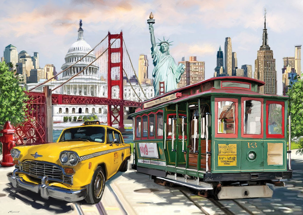 USA Collage – 2000 Piece Jigsaw Puzzle (Art Puzzle)