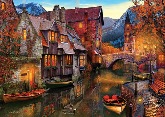 Art Puzzle - Canal Homes - 2000 Piece Jigsaw Puzzle