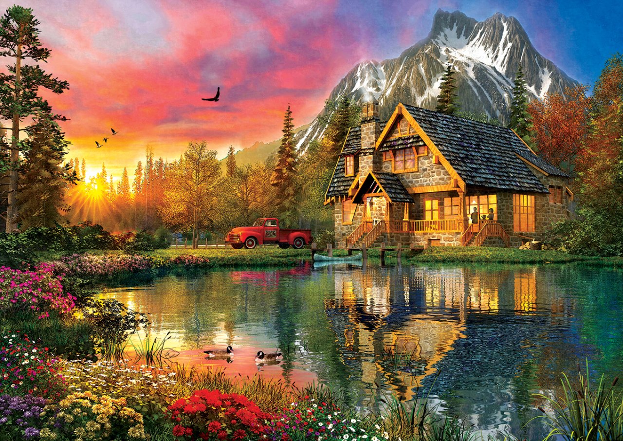 Four Seasons In One Moment – 2000 Piece Jigsaw Puzzle (Art Puzzle)