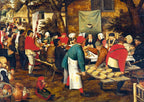 Peasant Wedding Feast by Pieter Brueghel the Younger – 1000 Piece Jigsaw Puzzle (Bluebird)