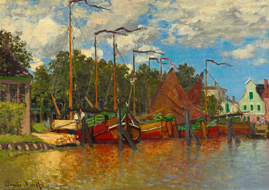 Bluebird Puzzle - Claude Monet - Boats at Zaandam, 1871 - 1000 Piece Jigsaw Puzzle