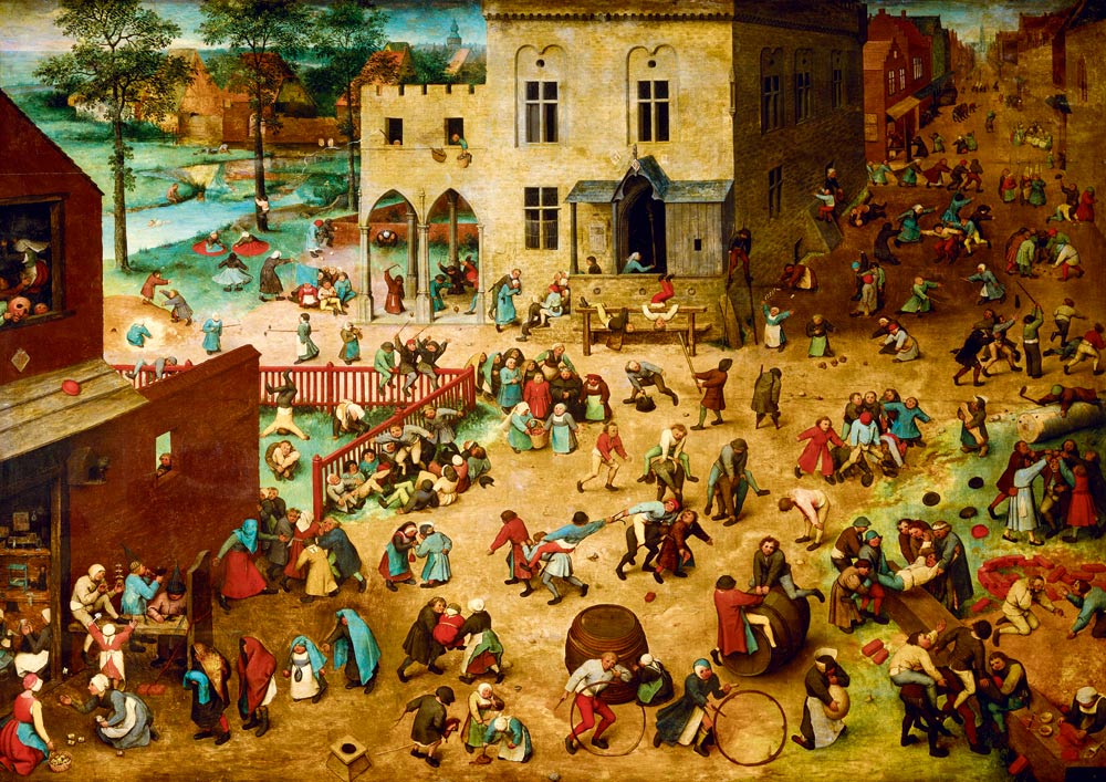 Children's Games, 1560 by Pieter Bruegel the Elder – 1000 Piece Jigsaw Puzzle (Bluebird)