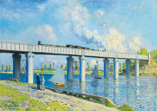 Bluebird Puzzle - Claude Monet -Railway Bridge at Argenteuil, 1873 - 1000 Piece Jigsaw Puzzle