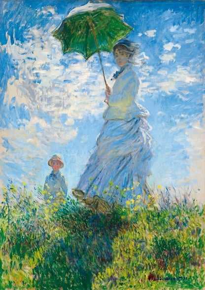 Bluebird Puzzle - Claude Monet - Woman with a Parasol - Madame Monet and Her Son - 1000 Piece Jigsaw Puzzle