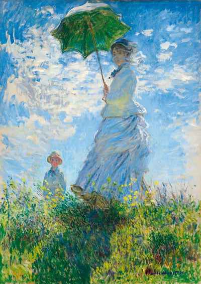 Woman with a Parasol - Madame Monet and Her Son by Claude Monet – 1000 Piece Jigsaw Puzzle (Bluebird Puzzle)
