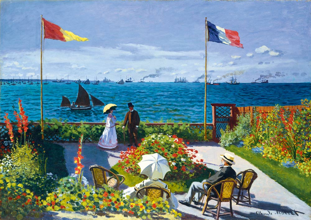 Bluebird Puzzle - Claude Monet - Garden at Sainte-Adresse, 1867 - 1000 Piece Jigsaw Puzzle