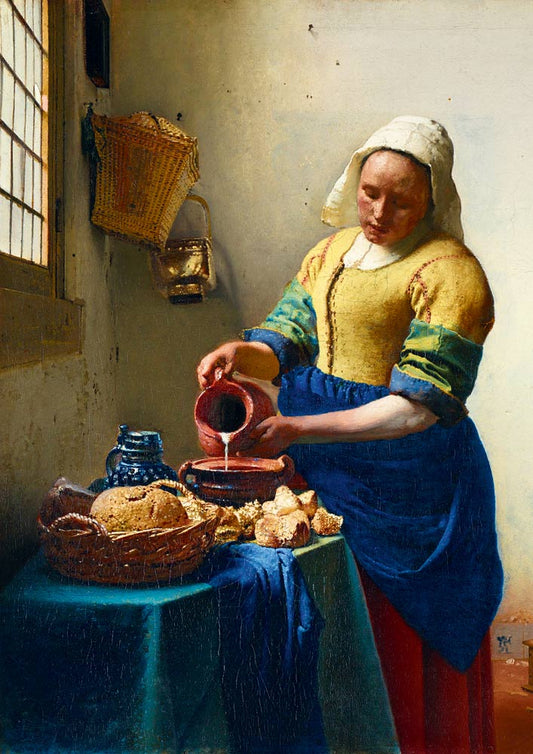 Bluebird Puzzle - Vermeer- The Milkmaid, 1658 - 1000 Piece Jigsaw Puzzle