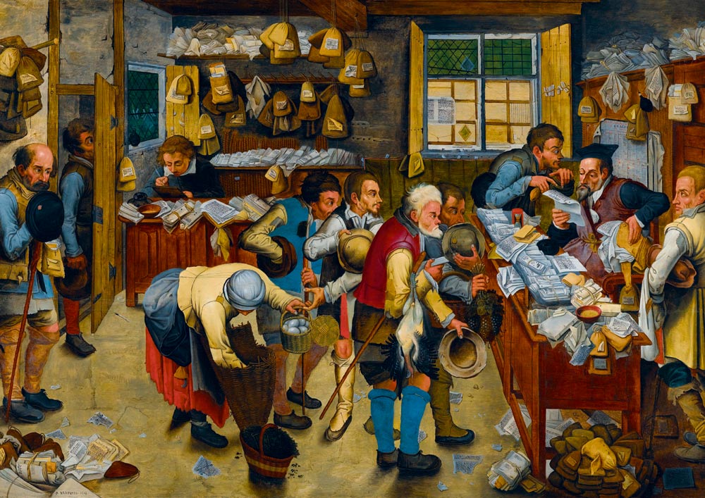 The Tax-collector's Office, 1615 by Pieter Brueghel the Younger – 1000 Piece Jigsaw Puzzle (Bluebird)