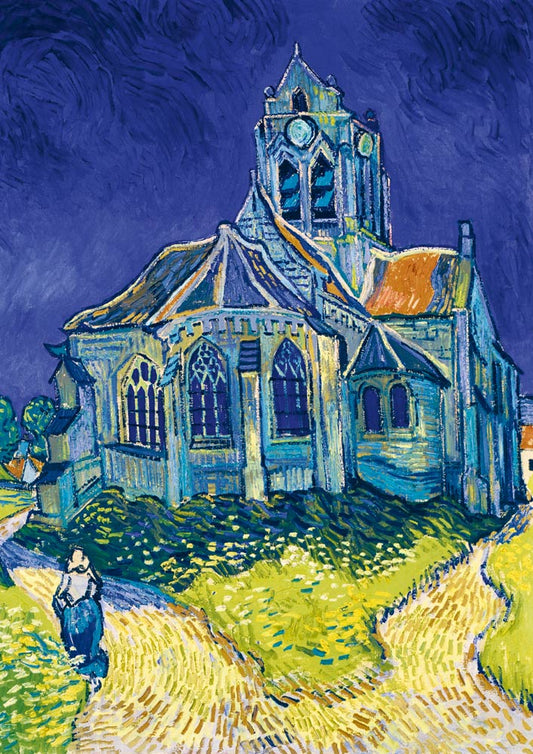 Bluebird - Vincent Van Gogh - The Church in Auvers-sur-Oise, 1890 - 1000 Piece Jigsaw Puzzle