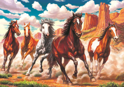 Art Puzzle - Running Wild in the Valley - 1000 Piece Jigsaw Puzzle