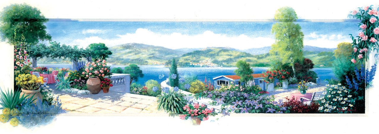 Garden Terrace – 1000 Piece Jigsaw Puzzle (Art Puzzle)