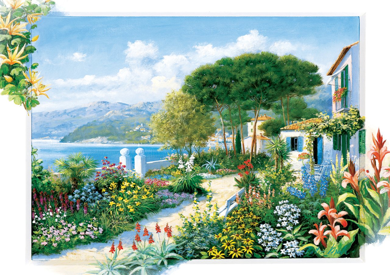 Coastline Town – 1500 Piece Jigsaw Puzzle (Art Puzzle)