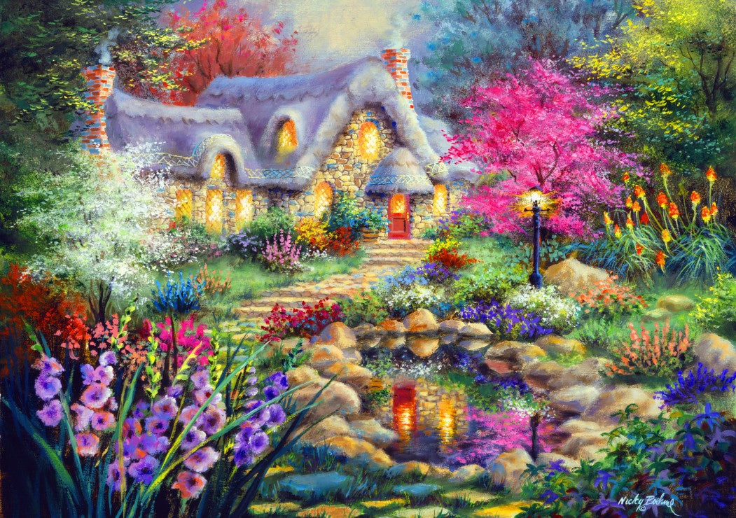 Cottage Pond – 1500 Piece Jigsaw Puzzle (Bluebird Puzzle)