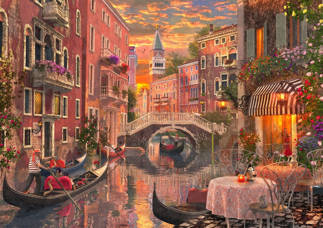 An Evening Sunset in Venice – 1500 Piece Jigsaw Puzzle (Bluebird Puzzle)