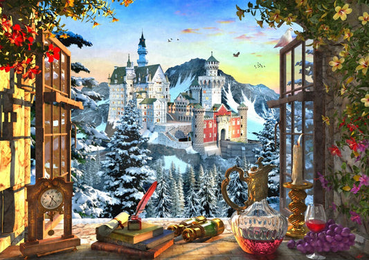 Bluebird Puzzle - Mountain Castle - 1000 Piece Jigsaw Puzzle