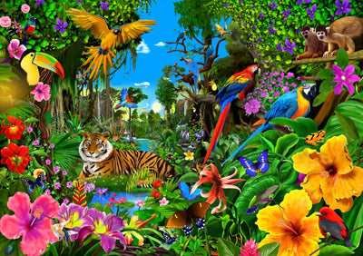 Jungle Sunrise – 1500 Piece Jigsaw Puzzle (Bluebird Puzzle)