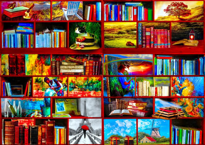 The Library The Travel Section – 1000 Piece Jigsaw Puzzle (Bluebird Puzzle)