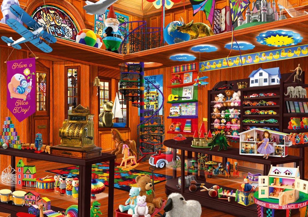 Bluebird Puzzle - Toy Shoppe Hidden - 1000 Piece Jigsaw Puzzle