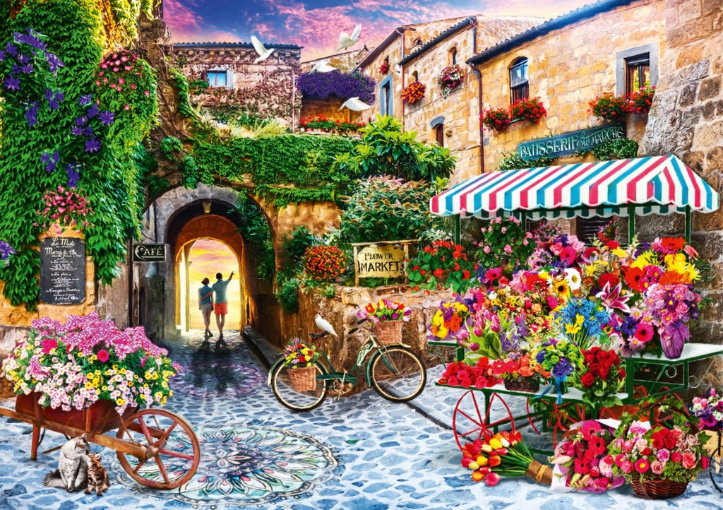 The Flower Market – 1000 Piece Jigsaw Puzzle (Bluebird Puzzle)
