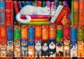 Cat Bookshelf – 1000 Piece Jigsaw Puzzle (Bluebird Puzzle)